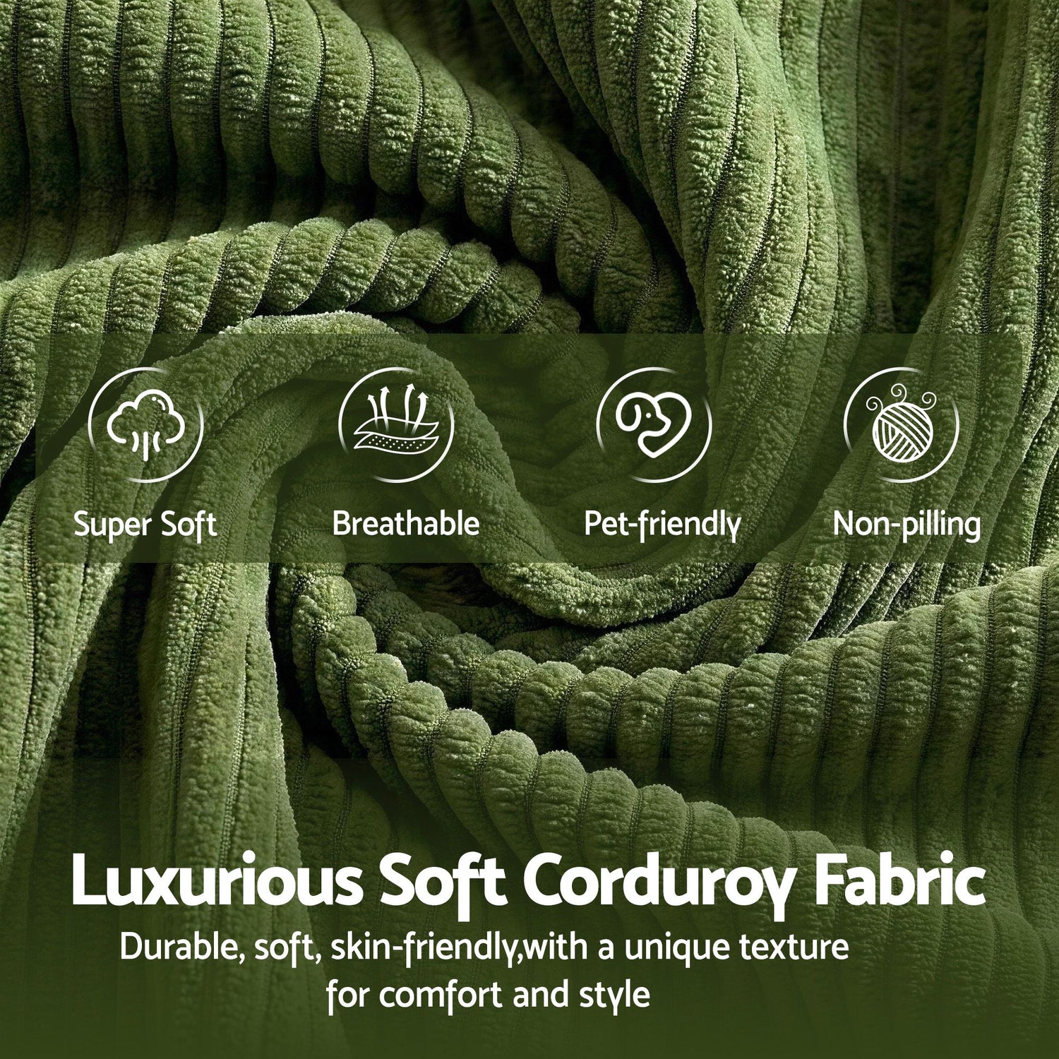 Artiss 300cm Modular Sofa Bed Comfort L-Shaped Sectional Boneless Couch Green-Furniture > Sofas > Sofas &amp; Sofa Beds-PEROZ Accessories