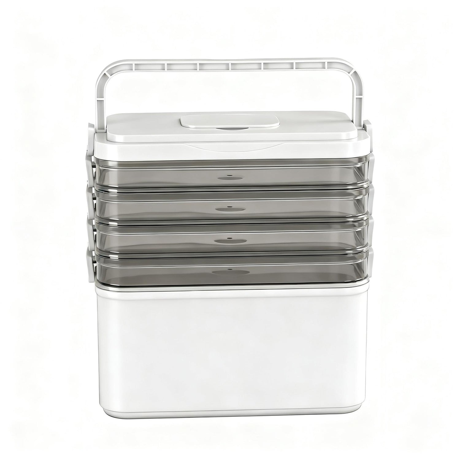 Artiss 5 Tier Portable Storage Box Detachable with Handles Plastic Clear-Home &amp; Garden > Storage > Storage Boxes-PEROZ Accessories