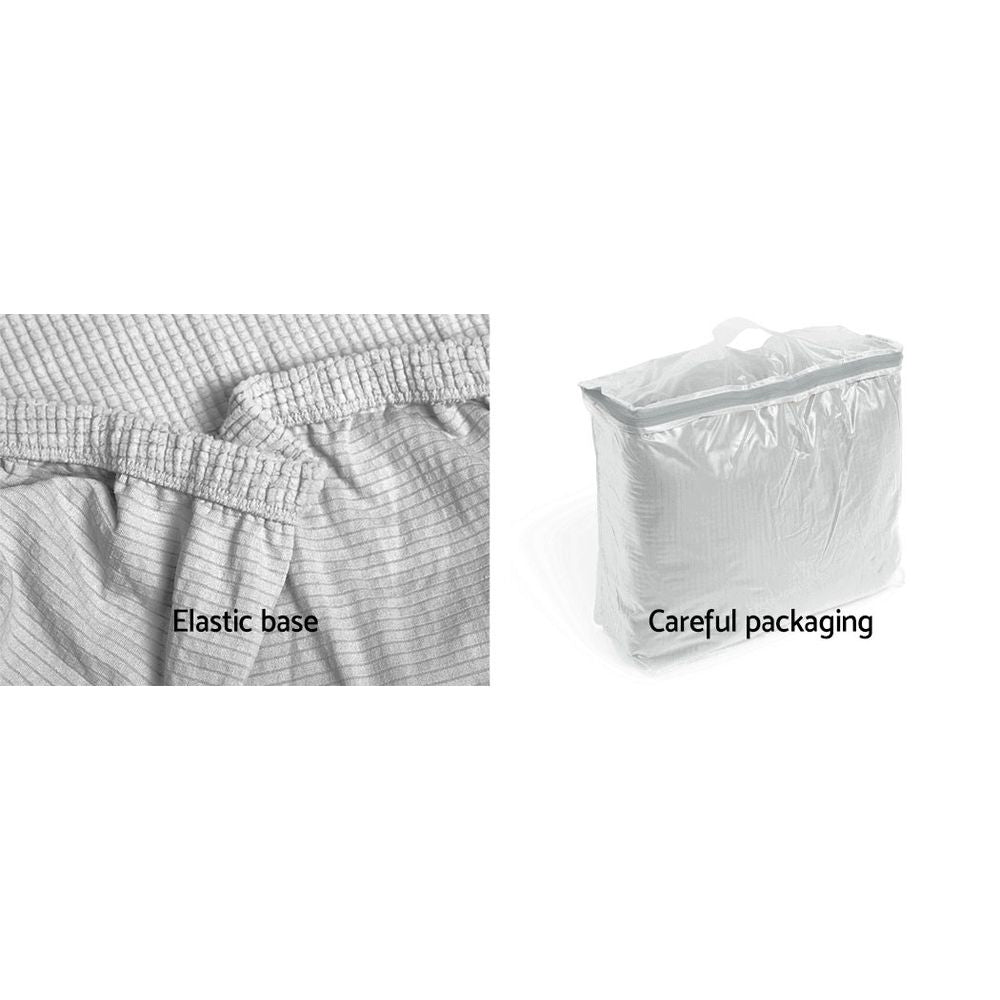 Artiss Sofa Cover Couch Covers 3 Seater High Stretch Grey-Furniture > Sofas-PEROZ Accessories