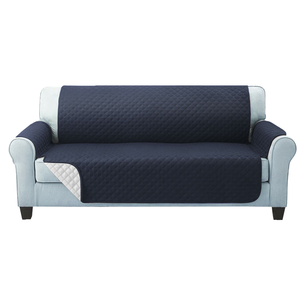 Artiss Sofa Cover Couch Covers 3 Seater Quilted Dark Grey-Furniture &gt; Sofas &gt; Sofa Accessories-PEROZ Accessories