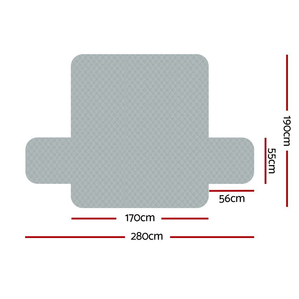 Artiss Sofa Cover Couch Covers 3 Seater Easy to Clean Grey-Furniture > Sofas-PEROZ Accessories