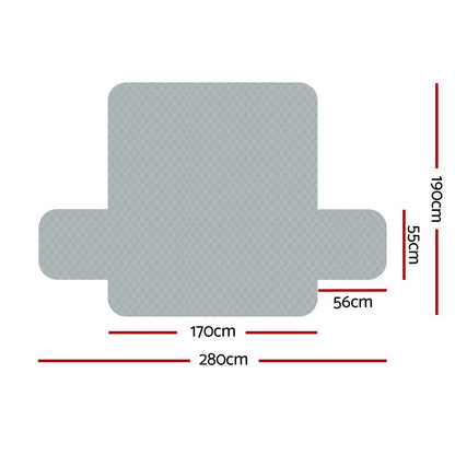 Artiss Sofa Cover Couch Covers 3 Seater Easy to Clean Grey-Furniture > Sofas-PEROZ Accessories