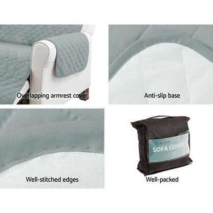 Artiss Sofa Cover Couch Covers 3 Seater Easy to Clean Grey-Furniture > Sofas-PEROZ Accessories
