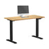 Oikiture 120CM Electric Standing Desk Single Motor Black&Oak-Standing Desks-PEROZ Accessories