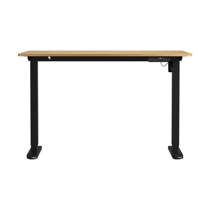 Oikiture 120CM Electric Standing Desk Single Motor Black&amp;Oak-Standing Desks-PEROZ Accessories