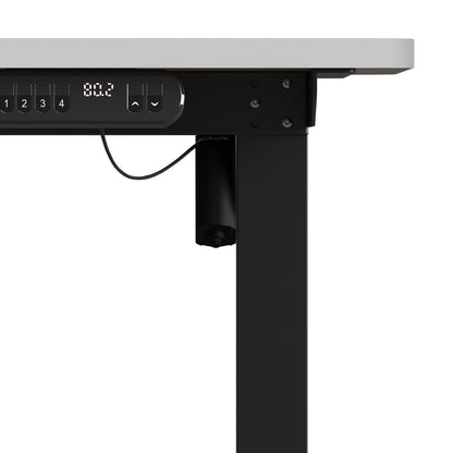 Oikiture 120CM Electric Standing Desk Single Motor Black&amp;White-Standing Desks-PEROZ Accessories