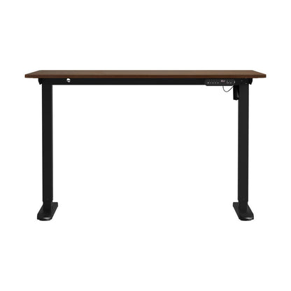 Oikiture 120CM Electric Standing Desk Single Motor Black&amp;Walnut-Standing Desks-PEROZ Accessories