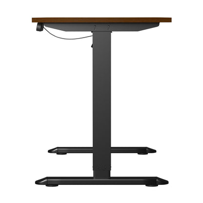 Oikiture 120CM Electric Standing Desk Single Motor Black&amp;Walnut-Standing Desks-PEROZ Accessories
