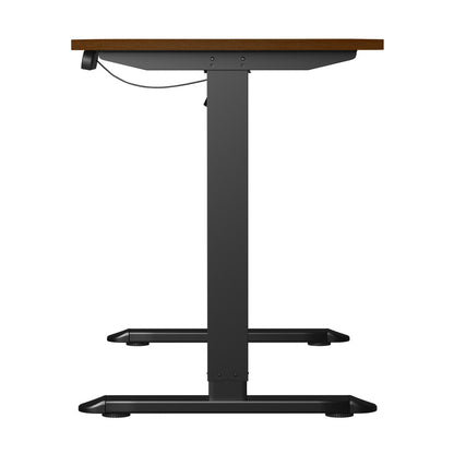 Oikiture 120CM Electric Standing Desk Single Motor Black&amp;Walnut-Standing Desks-PEROZ Accessories