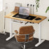 Oikiture 120CM Electric Standing Desk with Drawer Height Adjustable White & Oak-Standing Desk-PEROZ Accessories