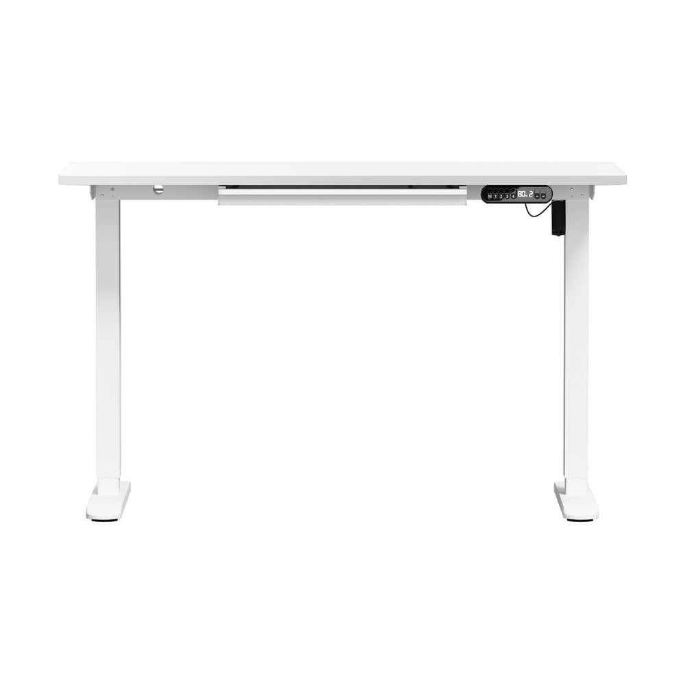 Oikiture 120cm Electric Standing Desk With Drawer Adjustable White-Standing Desk-PEROZ Accessories