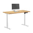 Oikiture 120CM Electric Standing Desk Single Motor White&Oak-Standing Desks-PEROZ Accessories