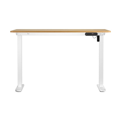 Oikiture 120CM Electric Standing Desk Single Motor White&amp;Oak-Standing Desks-PEROZ Accessories