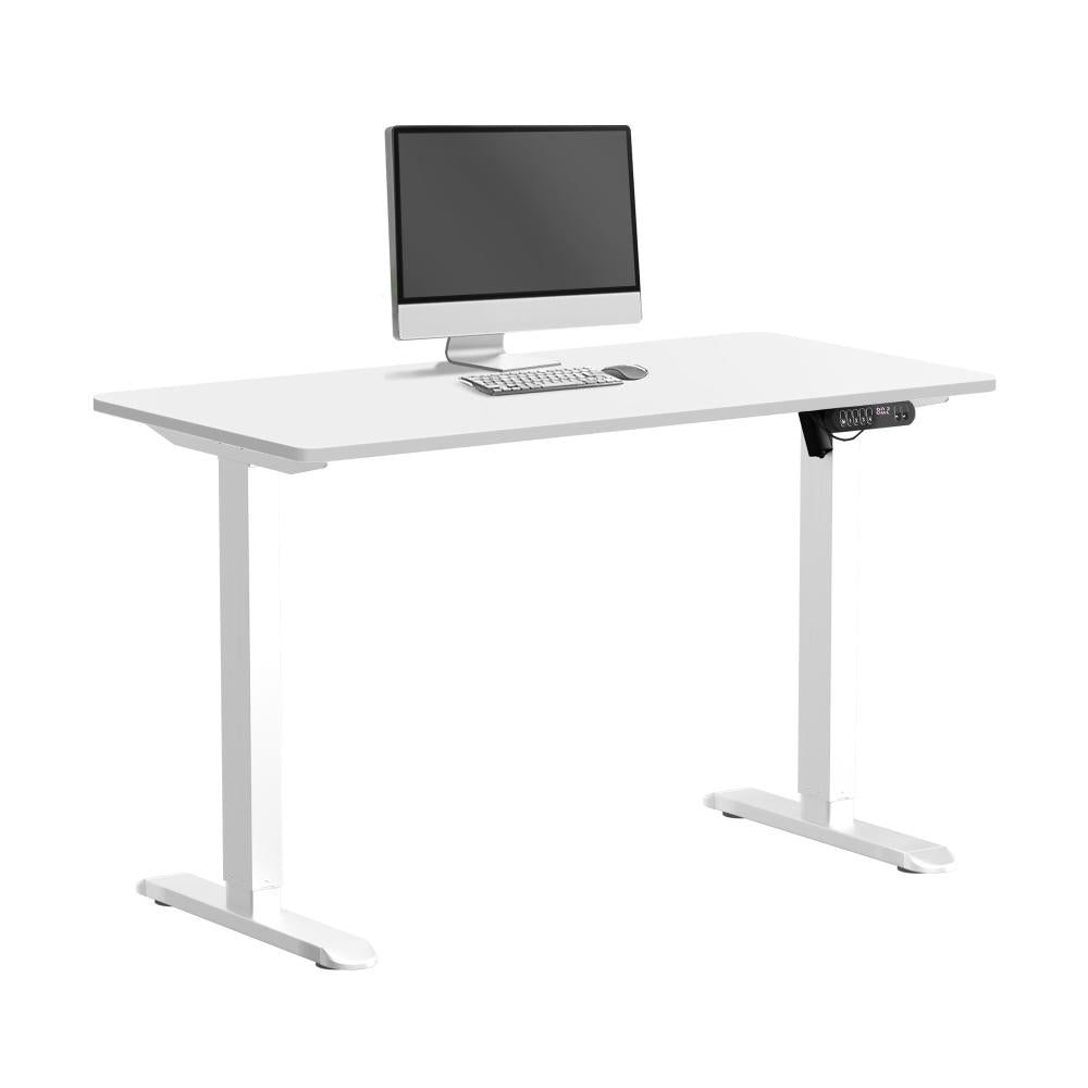 Oikiture 120CM Electric Standing Desk Single Motor White-Standing Desks-PEROZ Accessories
