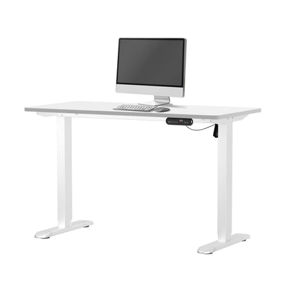 Oikiture 120CM Electric Standing Desk Single Motor White-Standing Desks-PEROZ Accessories