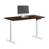 Oikiture 120CM Electric Standing Desk Single Motor White&Walnut-Standing Desks-PEROZ Accessories