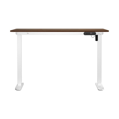 Oikiture 120CM Electric Standing Desk Single Motor White&amp;Walnut-Standing Desks-PEROZ Accessories