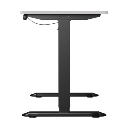 Oikiture Electric Standing Desk Single Motor Black &amp; White 140CM-Standing Desk-PEROZ Accessories