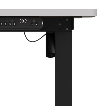 Oikiture Electric Standing Desk Single Motor Black &amp; White 140CM-Standing Desk-PEROZ Accessories
