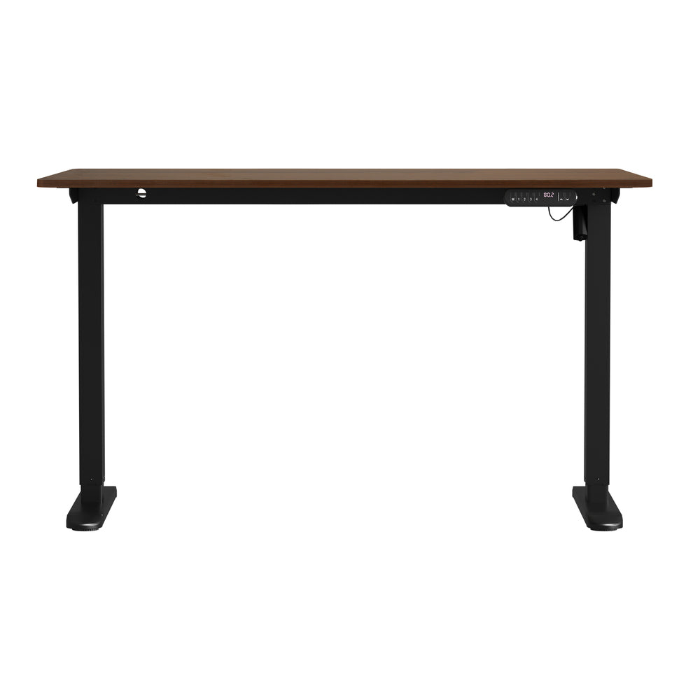 Oikiture Electric Standing Desk Single Motor Black &amp; Walnut 140CM-Standing Desk-PEROZ Accessories