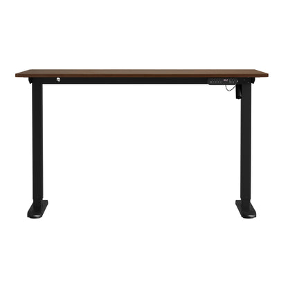 Oikiture Electric Standing Desk Single Motor Black &amp; Walnut 140CM-Standing Desk-PEROZ Accessories