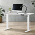 Oikiture Electric Standing Desk Single Motor White 140CM-Standing Desk-PEROZ Accessories