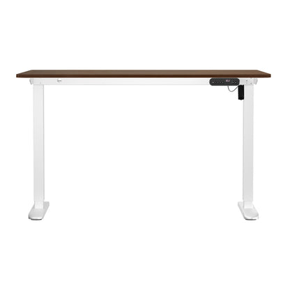 Oikiture Electric Standing Desk Single Motor White &amp; Walnut 140CM-Standing Desk-PEROZ Accessories