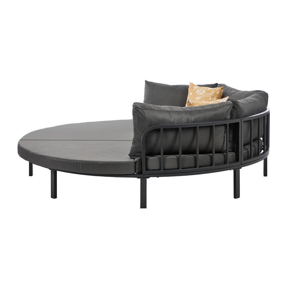 Livsip Outdoor Round Daybed Large Sun Lounge Furniture Lounger Sofa-Sun Bed-PEROZ Accessories