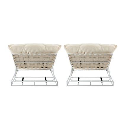 Livsip 2PCS Outdoor Sun Lounge Day Bed Patio Chairs-Sun Beds-PEROZ Accessories