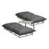 Livsip 2PCS Sun Lounger with Table Outdoor Patio Set Grey-Sun Bed-PEROZ Accessories