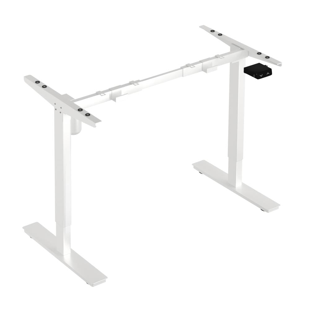 Oikiture Standing Desk Frame Only with Single Motor Electric Sit Stand Desk Adjustable Height Workstation White-Electric Standing Desks-PEROZ Accessories