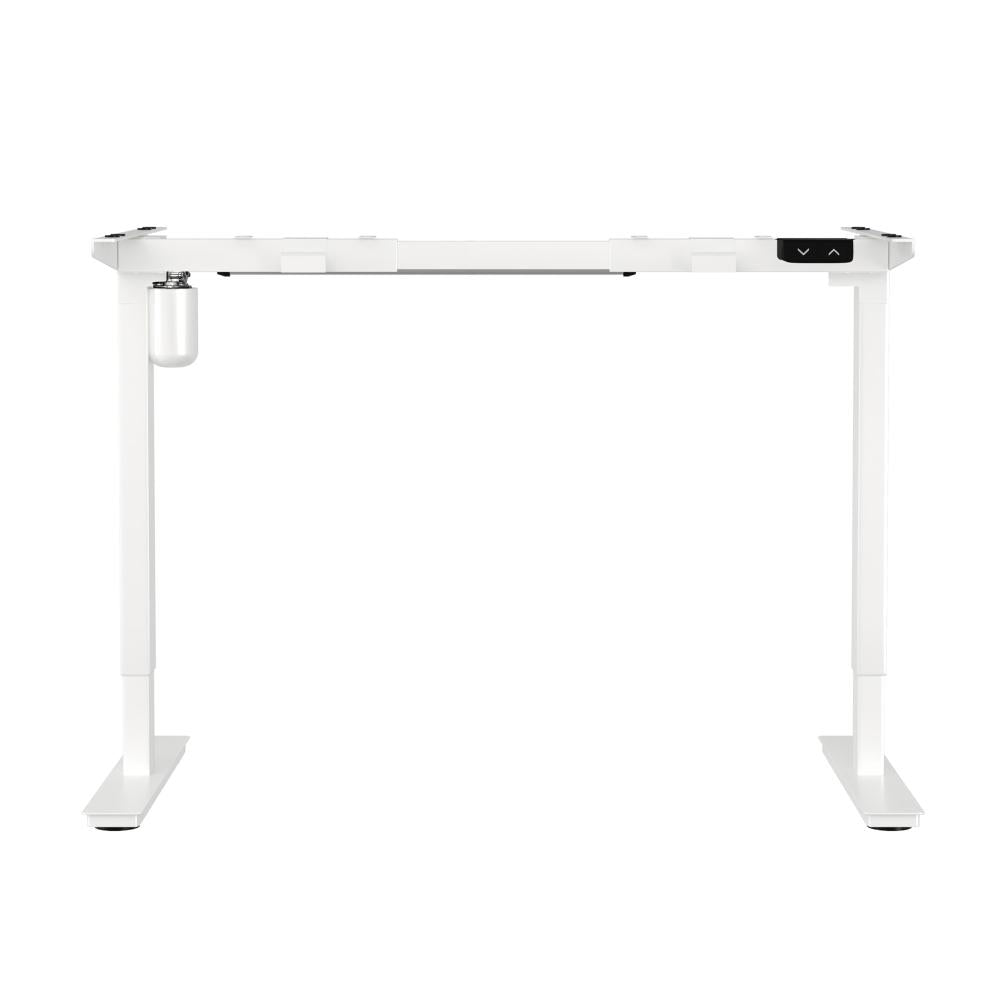 Oikiture Standing Desk Frame Only with Single Motor Electric Sit Stand Desk Adjustable Height Workstation White-Electric Standing Desks-PEROZ Accessories
