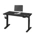 Oikiture Standing Desk Electric Height Adjustable Motorised Sit Stand Desk Rise - Black/Black - 1200mm x 600mm-Office Desks-PEROZ Accessories