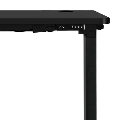 Oikiture Standing Desk Electric Height Adjustable Motorised Sit Stand Desk Rise - Black/Black - 1400mm x 700mm-Office Desks-PEROZ Accessories