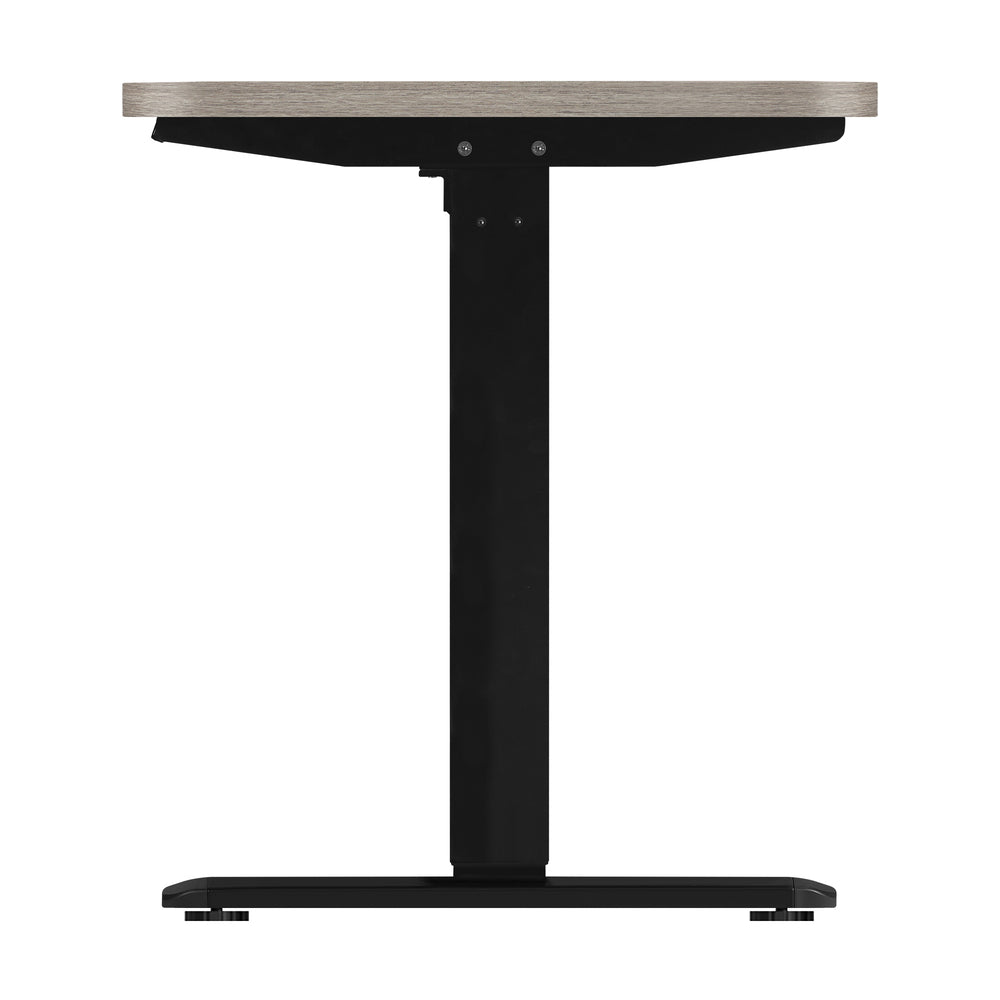 Oikiture 140cm Electric Standing Desk Single Motor Black &amp; Grey-Oak-Standing Desk-PEROZ Accessories