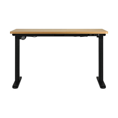 OIKITURE Sit Stand Desk Motorised Adjustable 160cm Black&amp;Oak-Standing Desks-PEROZ Accessories