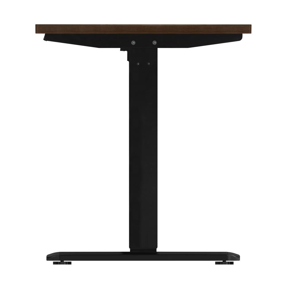 OIKITURE Sit Stand Desk Motorised Adjustable 160cm Black&amp;Walnut-Standing Desks-PEROZ Accessories