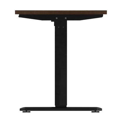 OIKITURE Sit Stand Desk Motorised Adjustable 160cm Black&amp;Walnut-Standing Desks-PEROZ Accessories