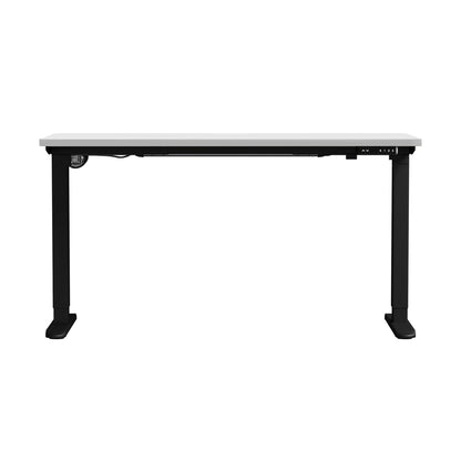 Oikiture Standing Desk Wireless Charging Single Motor 140CM Black &amp; White-Standing Desk-PEROZ Accessories