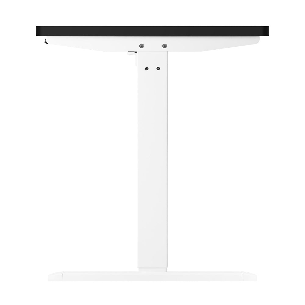 Oikiture Standing Desk Electric Height Adjustable Motorised Sit Stand Desk Rise - White/Black - 1200mm x 600mm-Office Desks-PEROZ Accessories