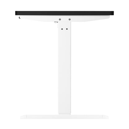 Oikiture Standing Desk Electric Height Adjustable Motorised Sit Stand Desk Rise - White/Black - 1200mm x 600mm-Office Desks-PEROZ Accessories