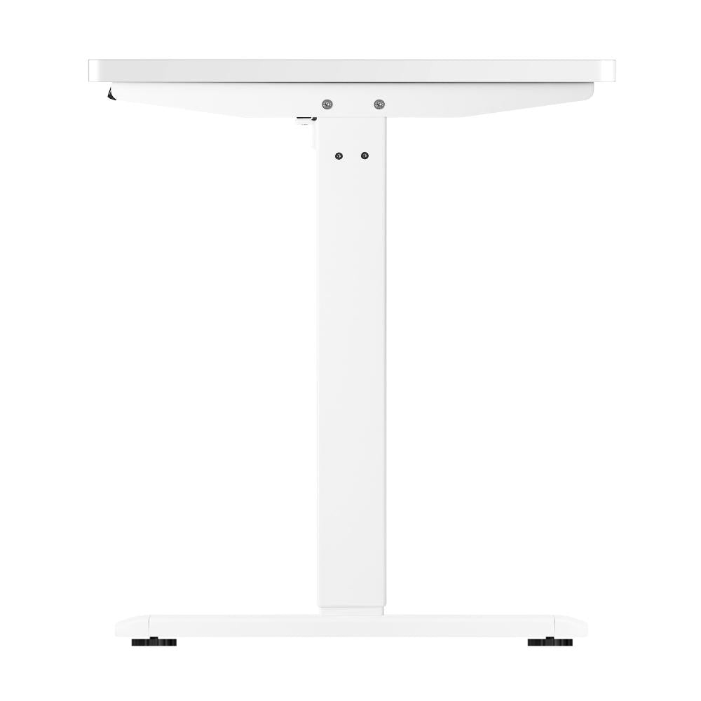 Oikiture Standing Desk Electric Height Adjustable Motorised Sit Stand Desk Rise - White/White - 1200mm x 600mm-Standing Desks-PEROZ Accessories