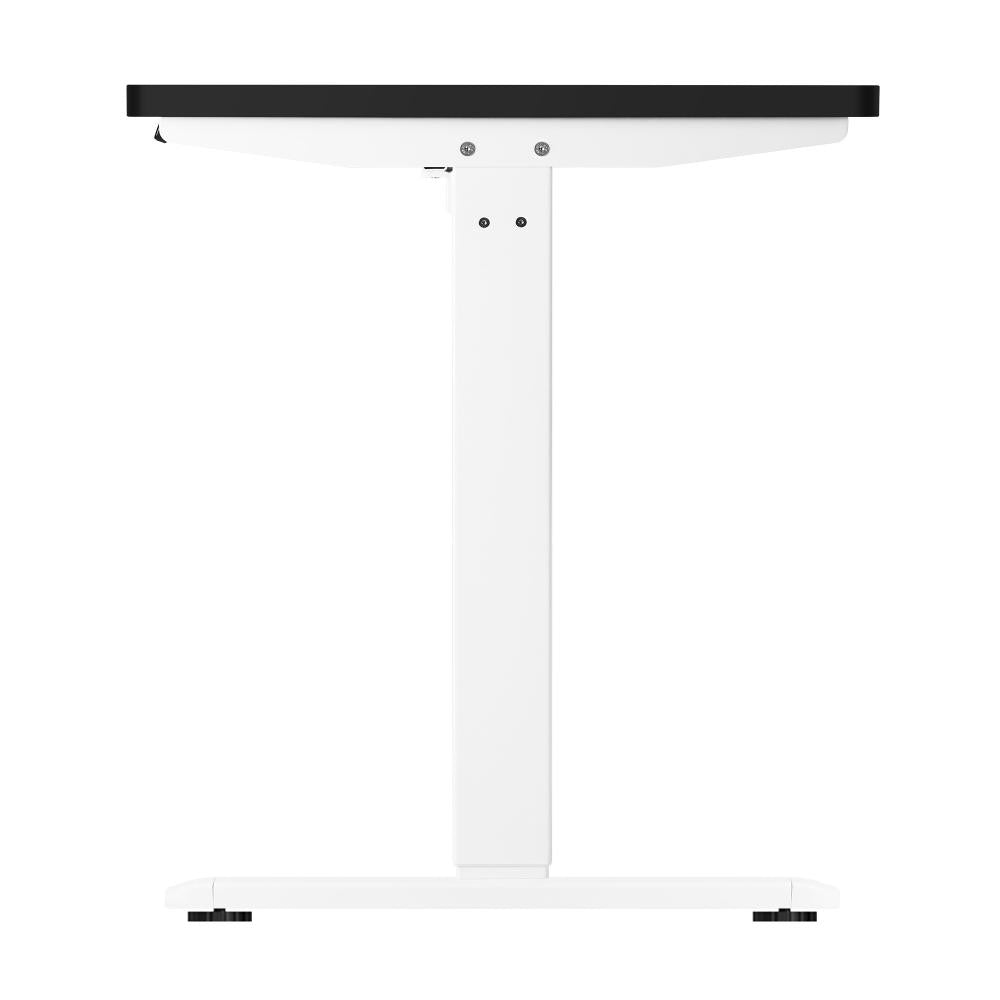 Oikiture Standing Desk Electric Height Adjustable Motorised Sit Stand Desk Rise - White/Black - 1400mm x 700mm-Standing Desks-PEROZ Accessories