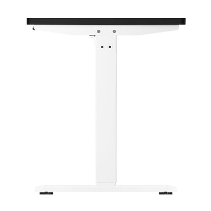 Oikiture Standing Desk Electric Height Adjustable Motorised Sit Stand Desk Rise - White/Black - 1400mm x 700mm-Standing Desks-PEROZ Accessories