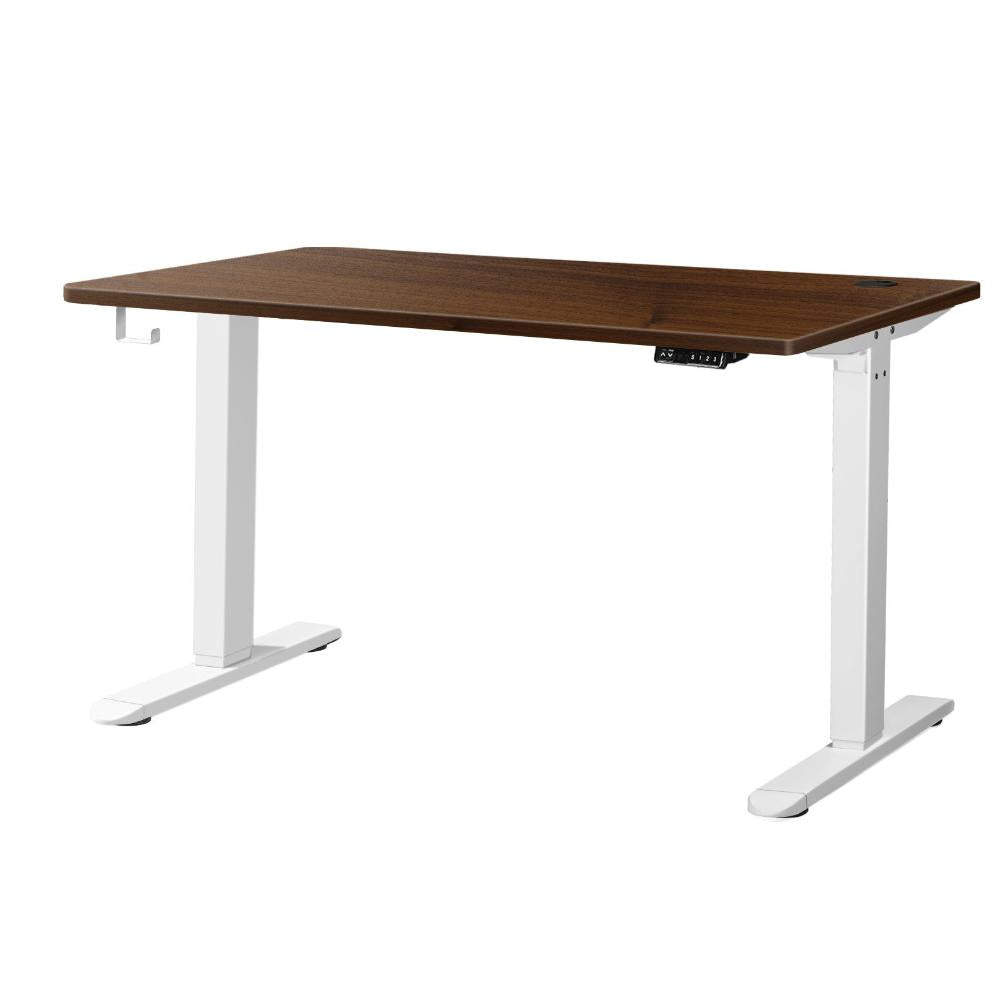 Oikiture Standing Desk Electric Height Adjustable Motorised Sit Stand Desk Rise - 1400mm x 700mm-Standing Desks-PEROZ Accessories