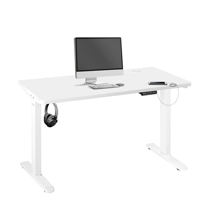 Oikiture Standing Desk Adjustable Motorised 150 White-Standing Desks-PEROZ Accessories