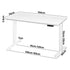 Oikiture Standing Desk Adjustable Motorised 150 White-Standing Desks-PEROZ Accessories