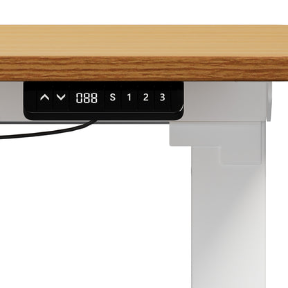 Oikiture 160cm Standing Desk With Drawer Motorized Adjustable White-Standing Desk-PEROZ Accessories