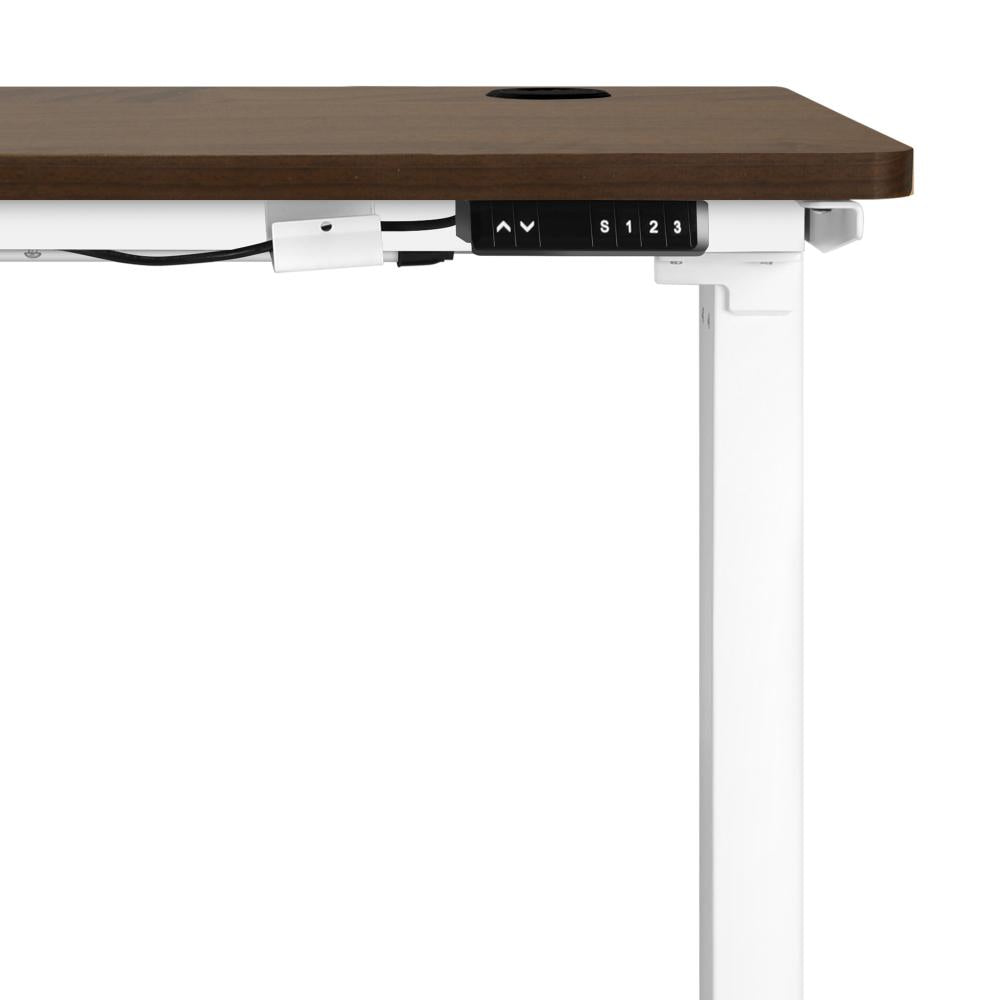OIKITURE Sit Stand Desk Motorised Standing Desk Adjustable Table 160cm Lenght White and WN-Standing Desk-PEROZ Accessories