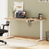 Oikiture Standing Desk Wireless Charging Single Motor 140CM White & Oak-Standing Desk-PEROZ Accessories